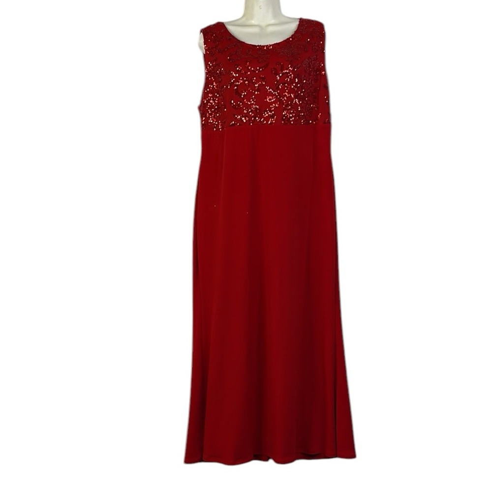 Candalite Red Sleeveless Formal Dress stretching Long XL